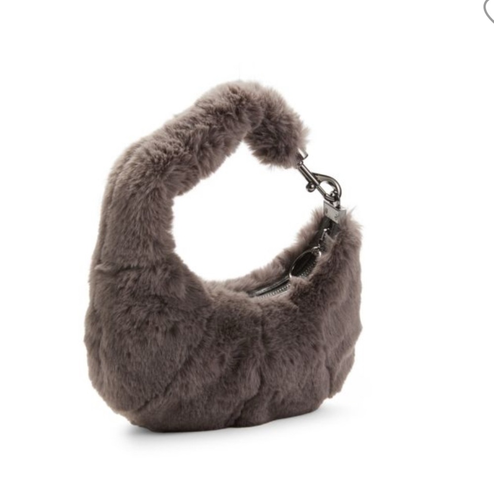 Rebecca Minkoff Faux Fur purse with Plush Texture and Crescent Shape